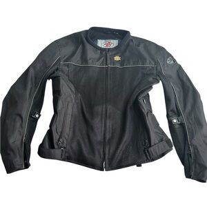 Joe Rocket Men’s Mesh Motorcycle Jacket Black Armor Riding Gear‎ Size XL